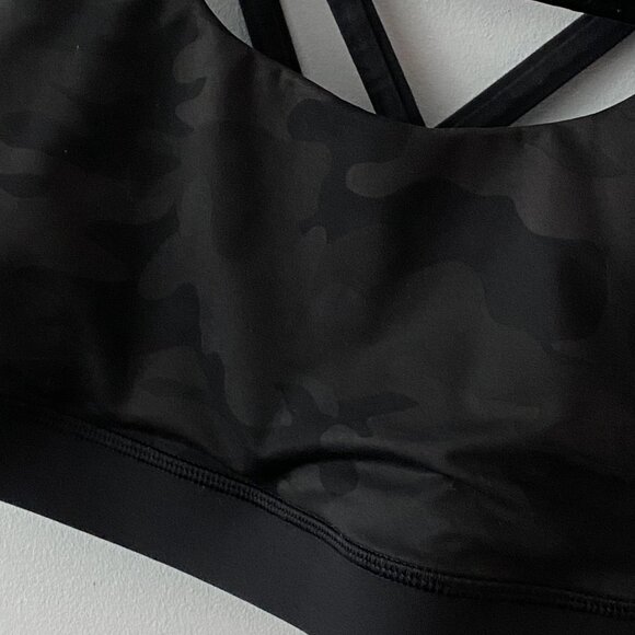 Lululemon Energy Bra Black Camo Size 4 - Picture 2 of 4